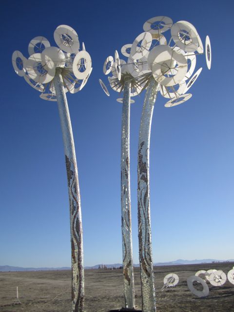 dandelions were a common theme for this year's art