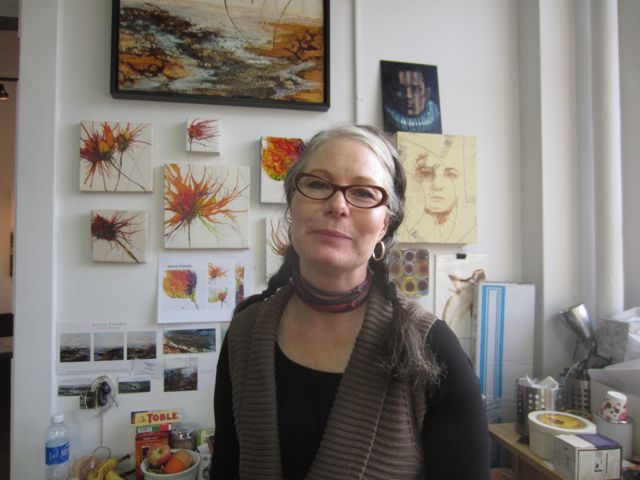 Alicia in her studio