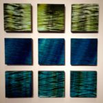 Wave Series of 9, 2016, each 12x12 inches